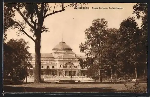 AK Wiesbaden, Neues Kurhaus, Gartenstrasse