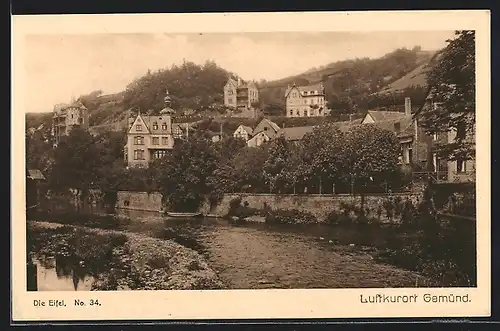 AK Gemünd / Eifel, Teilansicht mit Villen