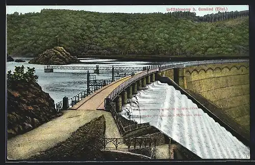 AK Gemünd / Eifel, Blick auf die Urfttalsperre