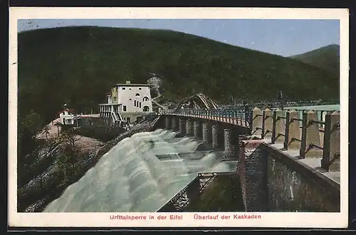 AK Schleiden / Eifel, Urfttalsperre, Überlauf der Kaskaden