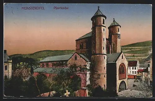 AK Bad Münstereifel, Blick auf Pfarrkirche