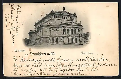 AK Frankfurt a. M., Opernhaus