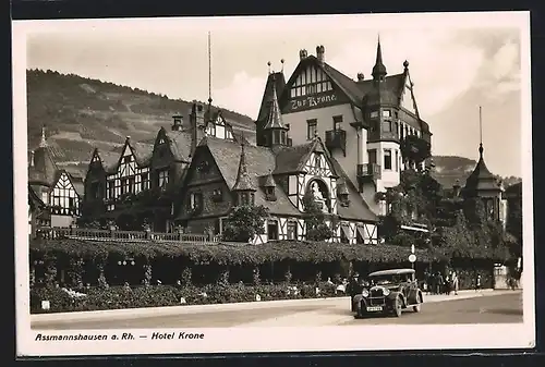 AK Assmannshausen a.Rh., Hotel Krone