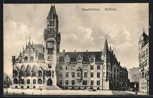 AK Saarbrücken, am Rathaus