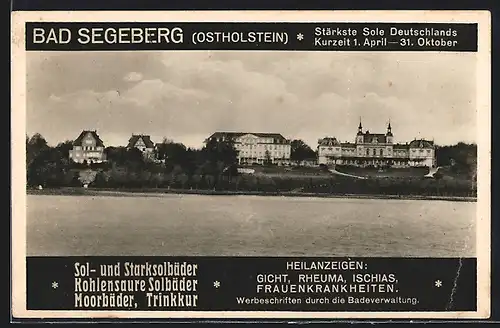 AK Bad Segeberg / Ostholstein, Blick auf die Moor- und Solbäder