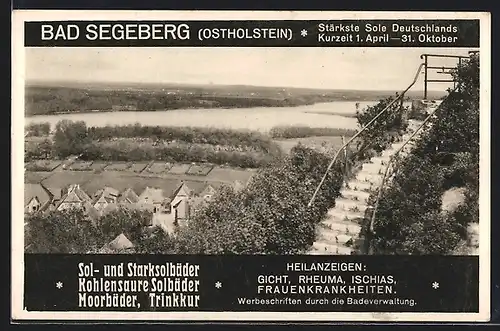 AK Bad Segeberg / Ostholstein, Totale mit Aussichtspunkt