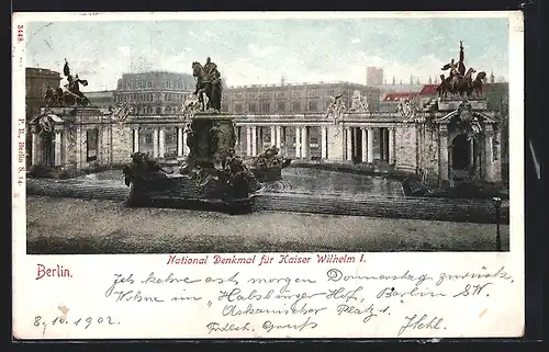 AK Berlin, National Denkmal für Kaiser Wilhelm I.