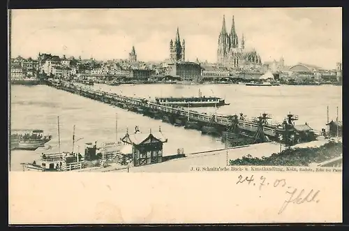 AK Köln am Rhein, Stadtansicht mit Dom