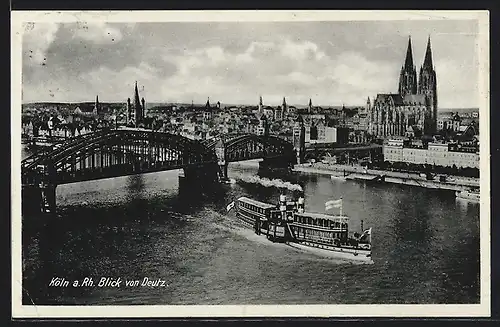 AK Köln / Rhein, Blick von Deutz