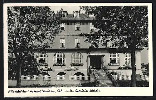 AK Hohegeiss / Hochharz, Eisenbahn-Kurheim