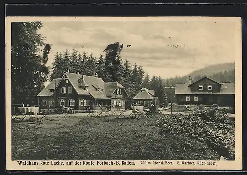 AK Baden-Baden, Waldhaus Rote Lache auf der Route nach Forbach