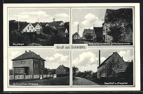 AK Schelditz, Gasthof und Ziegelei, Handlung von M. Aschenbrenner