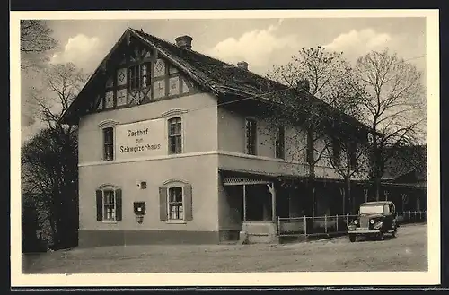 AK Vitzenburg, Gasthof am Schweizerhaus, Bes. otto Wirthmann