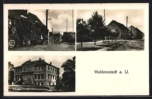 AK Wohlmirstedt a. U., Strassenpartien, Schule