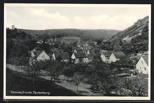 AK Tautenburg /Th., Ortsansicht aus der Vogelschau