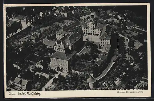 AK Zeitz, Schloss Moritzburg, Orig. Fliegeraufnahme