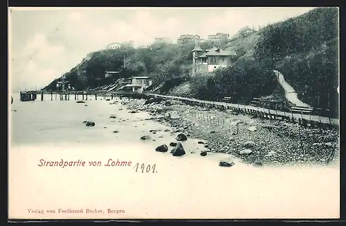 AK Lohme, Strandpartie beim Ort