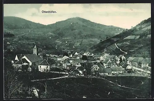 AK Ottenhöfen, Panoramablick auf den Ort