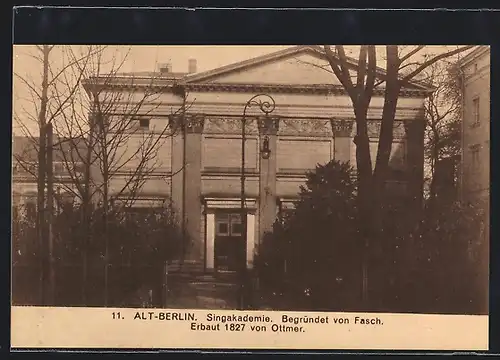 AK Berlin, Singakademie, Am Festungsgraben Ecke Dorotheenstrasse