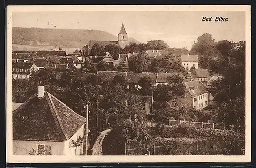 AK Bad Bibra, Teilansicht aus der Vogelschau