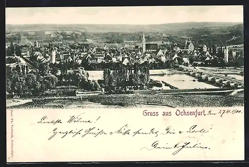 AK Ochsenfurt, Gesamtansicht aus der Vogelschau