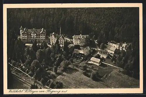 AK Villingen, Waldhotel vom Flugzeug aus