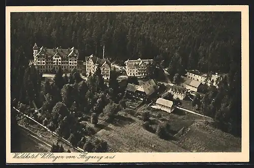 AK Villingen, Waldhotel vom Flugzeug aus