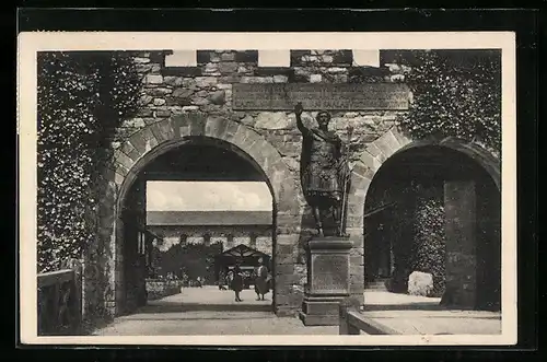 AK Saalburg, Blick zum Kastell