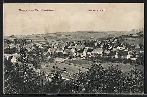 AK Schafhausen, Gesamtansicht von einem Berg aus