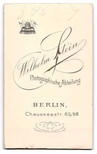 Fotografie Wilhelm Stein, Berlin, Chausseestr. 65 /66, Geschwisterpaar in eleganter Kleidung