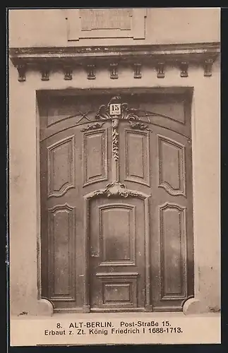 AK Alt-Berlin, Post-Strasse 15, Eingangsbereich