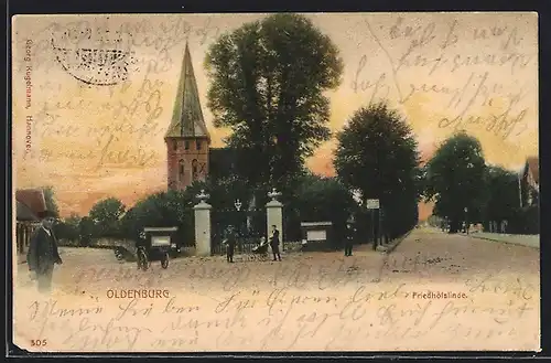 AK Oldenburg, Friedhofslinde mit Anwohnern