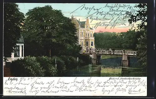 AK Emden, Blick von der Norderthorbrücke