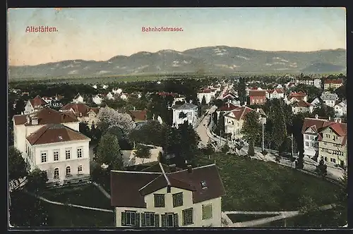 AK Altstätten, Teilansicht mit Bahnhofstrasse