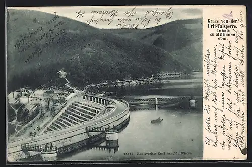 AK Gemünd, Urfttalsperre mit Fischerboot