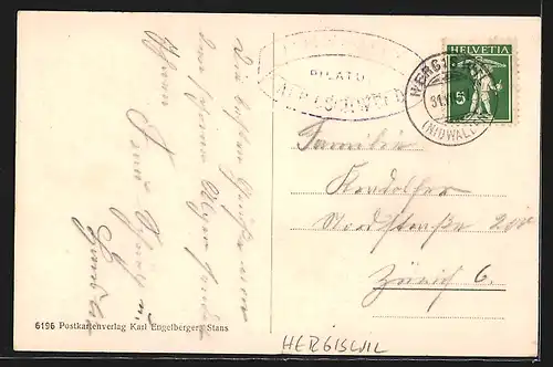 AK Hergiswil, Gasthaus Alpgschwänd, Panorama