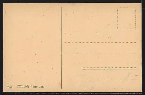 AK Coeln, Panorama bei Mondschein