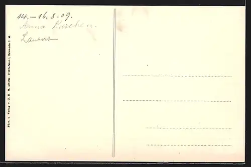 AK Schwerin, Uferpartie am Schloss