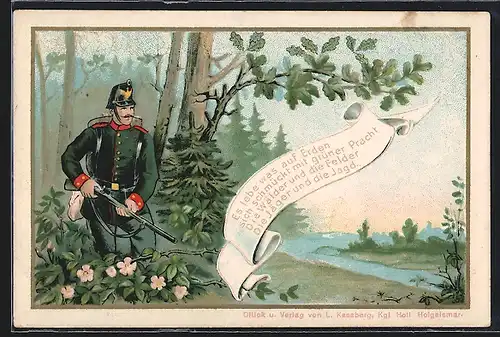 AK Soldat der Infanterie in Uniform mit Gewehr