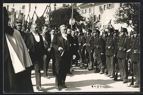 AK Frankreich, Besuch des französischen Präsidenten Fallieres 1910