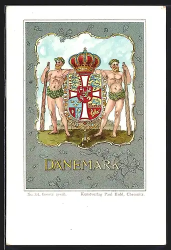 AK Dänemark, Wappen des Landes