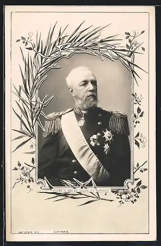 Passepartout-AK Oscar II, König von Schweden und Norwegen