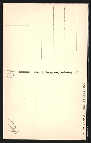 AK Types et Costumes, deux homme et une femme, Baskenland / Basques
