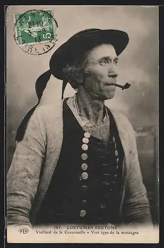 AK Vieillard de la Cornouaille, Vrai type de la montagne, Bretagne