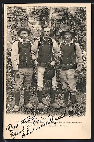 AK Trois vieux Compagnons d`Armes des Environs de Quimperlé, Bretagne