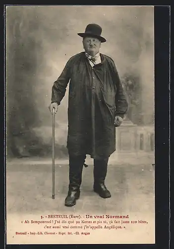 AK Breteuil /Normandie, Un vrai Normand