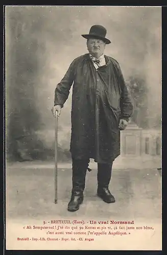 AK Breteuil /Normandie, Un vrai Normand