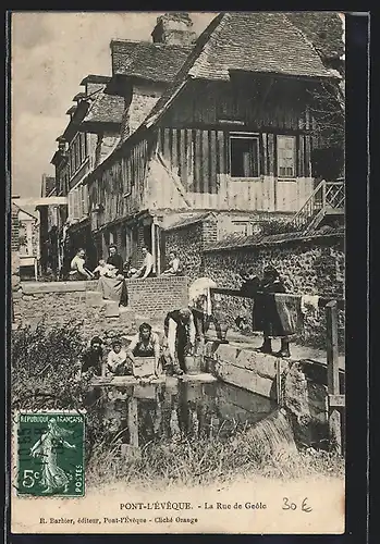 AK Pont-l`Eveque, La Rue de Geole, Strassenpartie