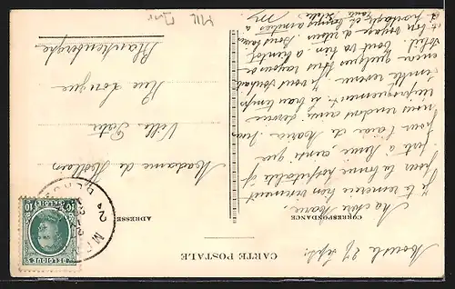 Künstler-AK Armée belge, Mitrailleuse