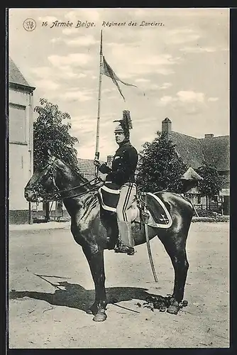 AK Régiment des Lanciers, Armée Belge